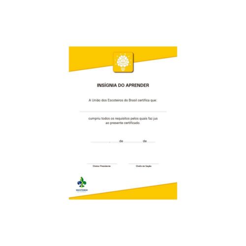 Certificado de Insígnia do Aprender
