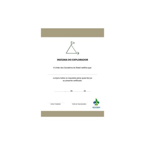 Certificado de Insígnia Explorador