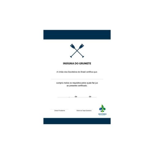 Certificado de Insígnia Grumete