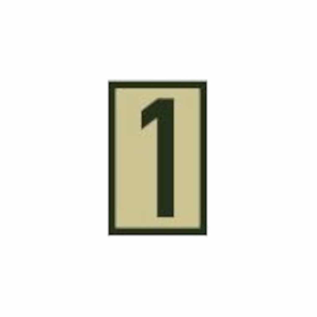 DIstintivo Numeral '1'